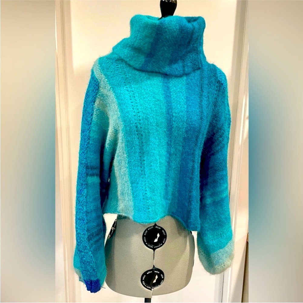 Free People Cloud Kicker Cowl Neck Alpaca Blend Sweater, M, EUC